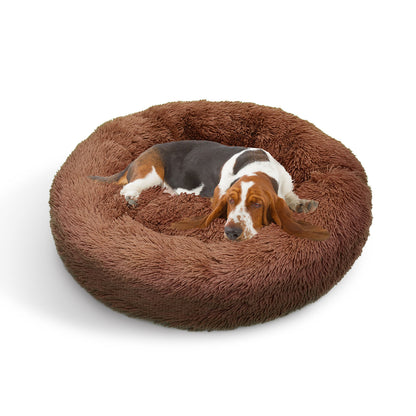Pawfriends Pet Dog Bed XXL 120cm Soft Polyester Non-Toxic Plush Round Nest