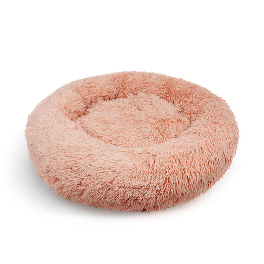 Pet Dog Bed Pink M 70cm Plush Polypropylene Cotton Non-Toxic Comfortable Nest