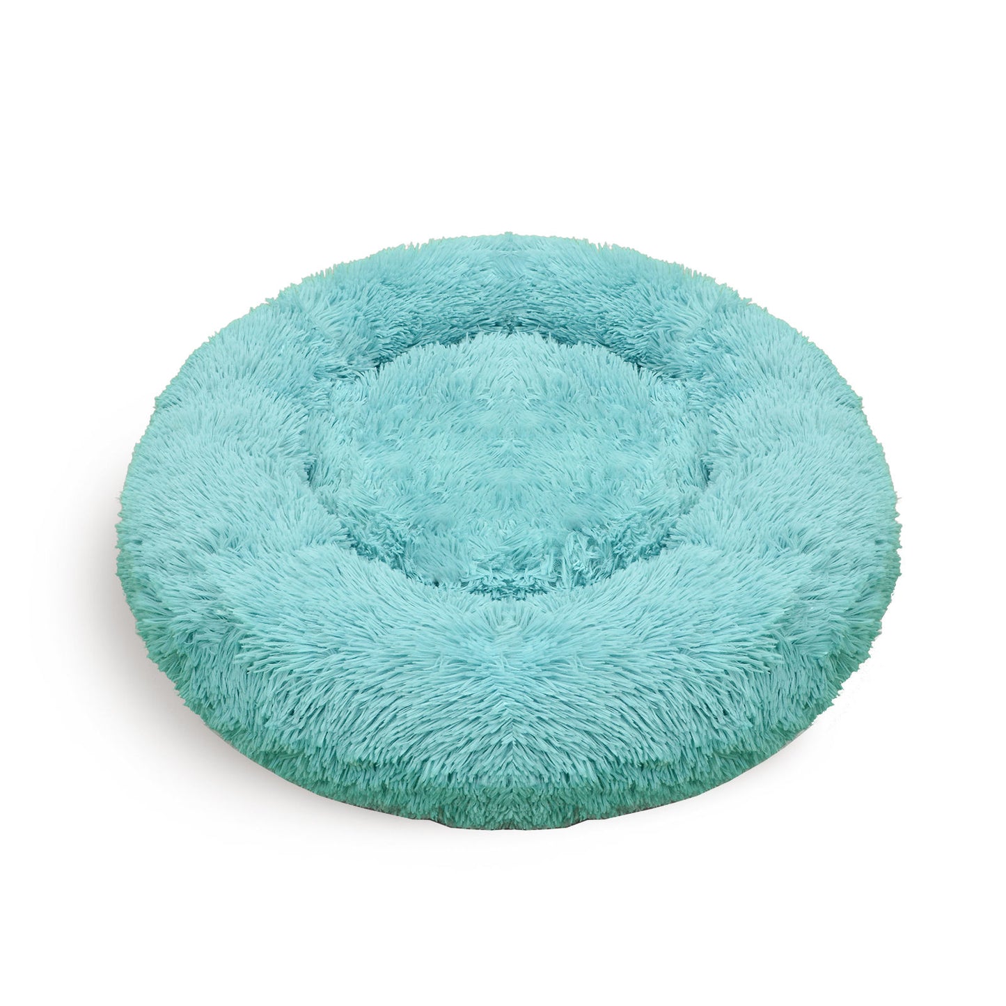Pet Bed 90cm Teal Polyester Dog/Cat Calming Bed with Non-Slip Base