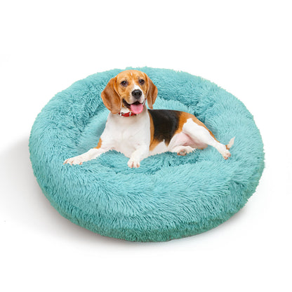 Pet Bed 70cm Teal Polyester Soft Plush Non-Toxic Non-Slip for Dogs/Cats