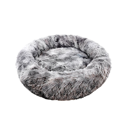 Pawfriends Pet Bed Round 90cm Dark Grey Polyester Comfy for Dogs & Cats