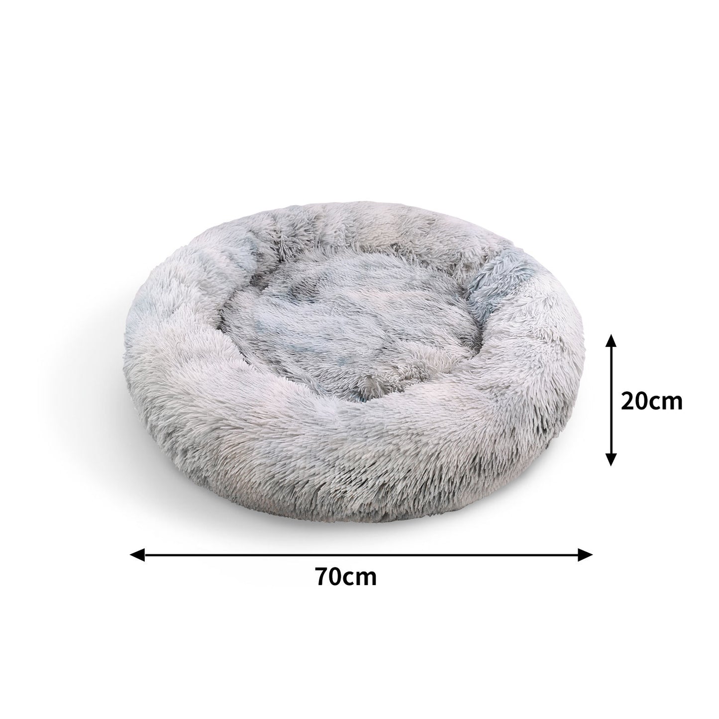 Pawfriends Round Pet Bed 70cm - Soft Plush, Washable, Non-Toxic, Comfy