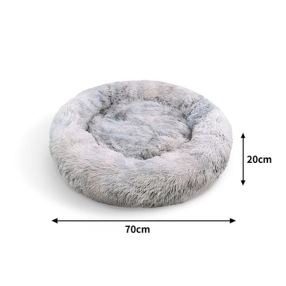 Pawfriends Round Pet Bed 70cm - Soft Plush, Washable, Non-Toxic, Comfy