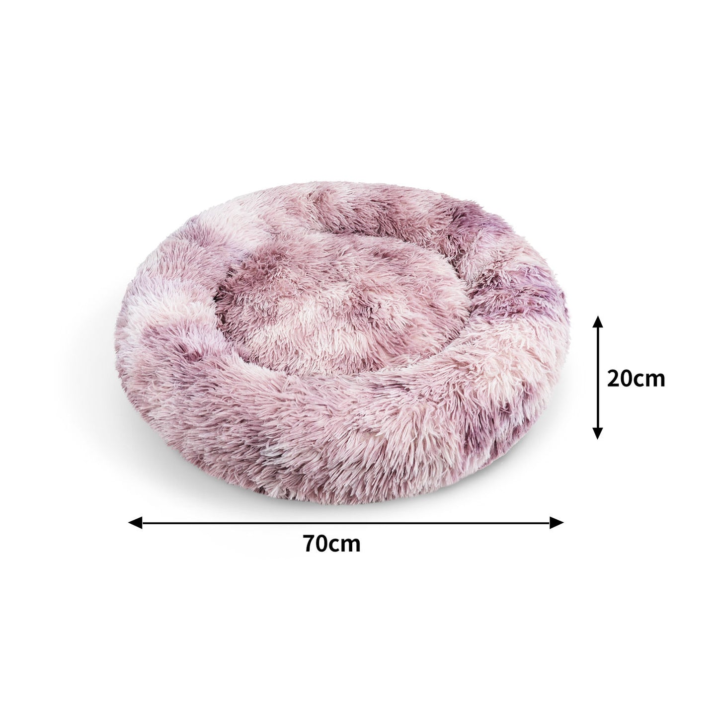 Pawfriends Round Pet Bed 70cm - Soft Polyester, Non-Toxic, Plush Filling