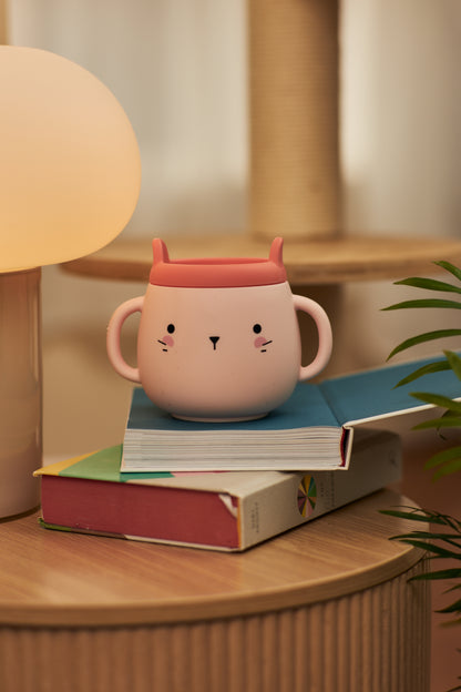 Whisker Wonderland Hydroponic Cat Grass Mug - Pink, Soil-Free, Reusable, Eco-Friendly