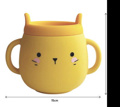 Whisker Wonderland Hydroponic Cat Grass Mug - Yellow, Soil-Free, Reusable