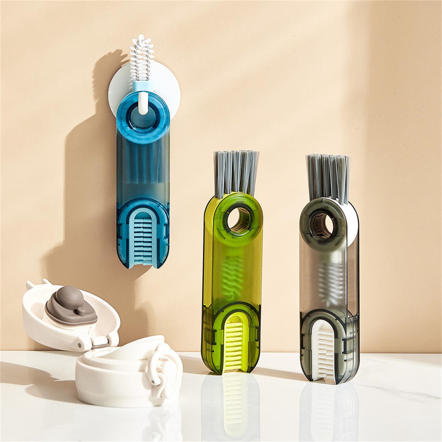 Cleanix Multi-functional Cup Cleaning Brush Bottle Nipple Cleaning Tool Three-in-one