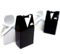 100 Pack of 50 Bride Gown and 50 Groom Tux Wedding Bridal Bomboniere Favor Candy Choc Almond Box - NW - SuperSaverAU - view 2
