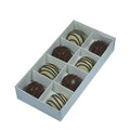 White Card Gift Box 100 Pack - 8 Bay Compartments - 16x8x3cm with Clear Lid - SuperSaverAU - view 2