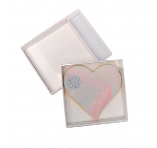 100 Pack of 8cm Square Wedding Invitation Coaster Favor Function product Presentation Cookie Biscuit Patisserie Gift Box - 2cm deep - White Card with Clear Slide On PVC Lid - SuperSaverAU - view 1