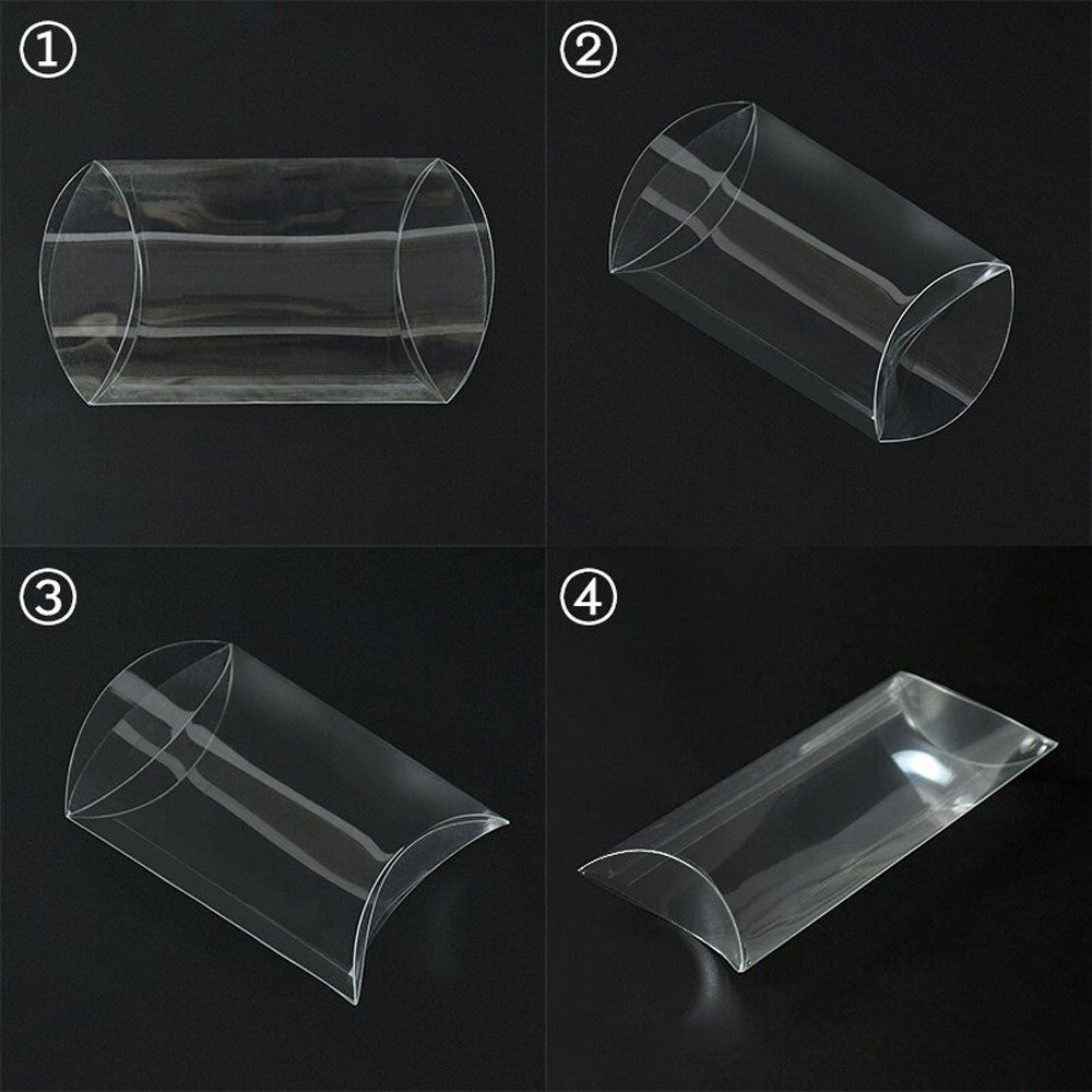 100 Pack of Pillow Rectangle Shaped Gift Box - Wedding or Product Bomboniere Jewelry Gift Party Favor Model Candy Chocolate Soap Box - SuperSaverAU - view 5