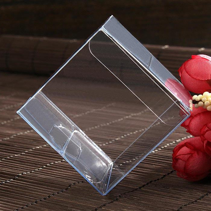 100 Pack Clear PVC Square Cube Box - 10cm Showcase Gift Packaging