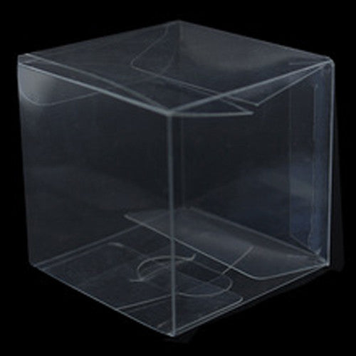 Clear PVC Cube Bomboniere Boxes - 100 Pack, 15cm Square for Gifts - SuperSaverAU - view 2