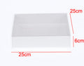White Card Box 100 Pack - 25x25x6cm with Clear Slide Lid for Gifts - SuperSaverAU - view 2