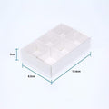 10 Pack of White Card Chocolate Sweet Soap Product Retail Gift Box - 6 Bay Compartments - Clear Slide On Lid - 12x8x3cm - SuperSaverAU - view 5