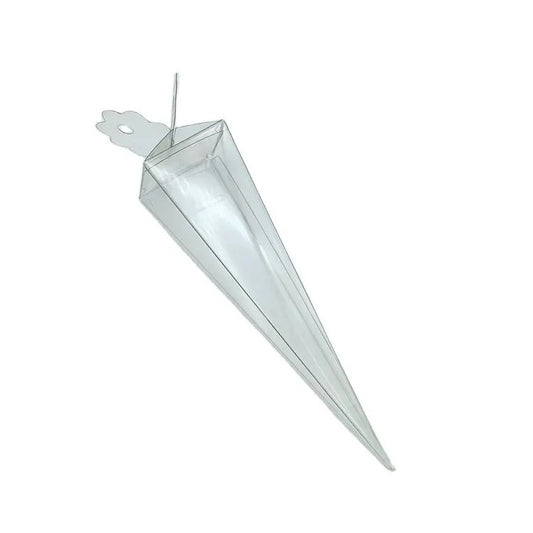 10 pk Clear Pyramid Gift Box Unique Triangle Shape for Favors & Jewelry