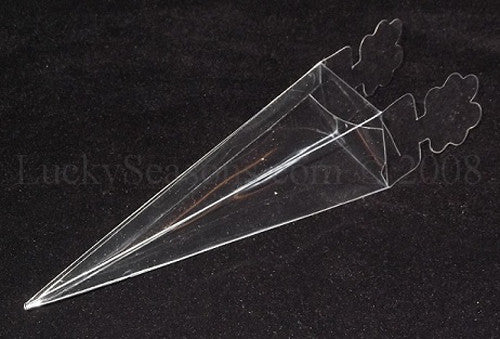 10 pk Clear Pyramid Gift Box Unique Triangle Shape for Favors & Jewelry