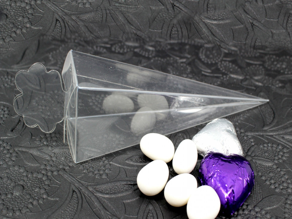 10 pk Clear Pyramid Gift Box Unique Triangle Shape for Favors & Jewelry - SuperSaverAU - view 4