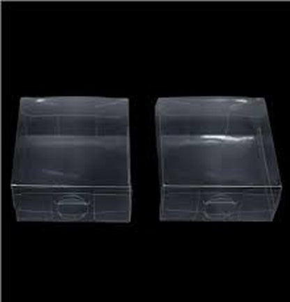 10pk Clear PVC Folding Gift Box (15x15x4cm) Display & Favor Packaging