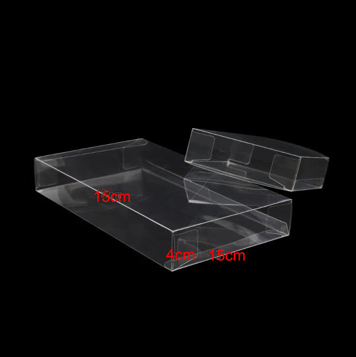 10pk Clear PVC Folding Gift Box (15x15x4cm) Display & Favor Packaging