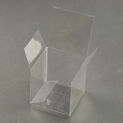 10pk Clear PVC Folding Gift Box (8x8x10cm) Tall Favors & Jewelry