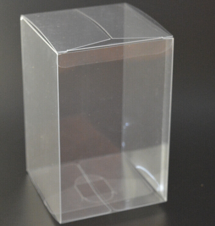10pk Clear PVC Folding Gift Box (8x8x10cm) Tall Favors & Jewelry