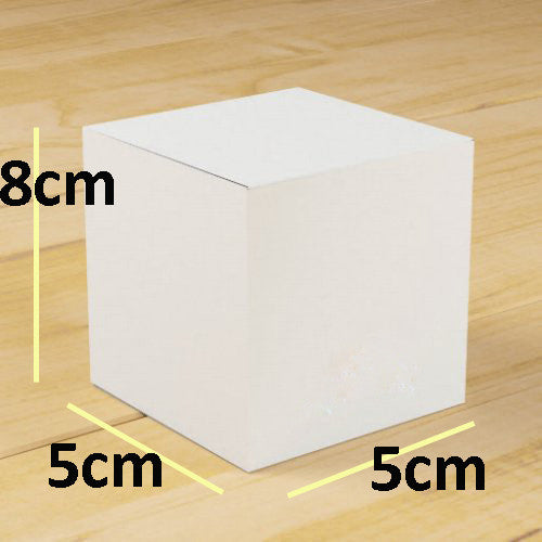 10pk White Gift Box (5x5x8cm): Folding Cube for Favors, Jewelry & Soap