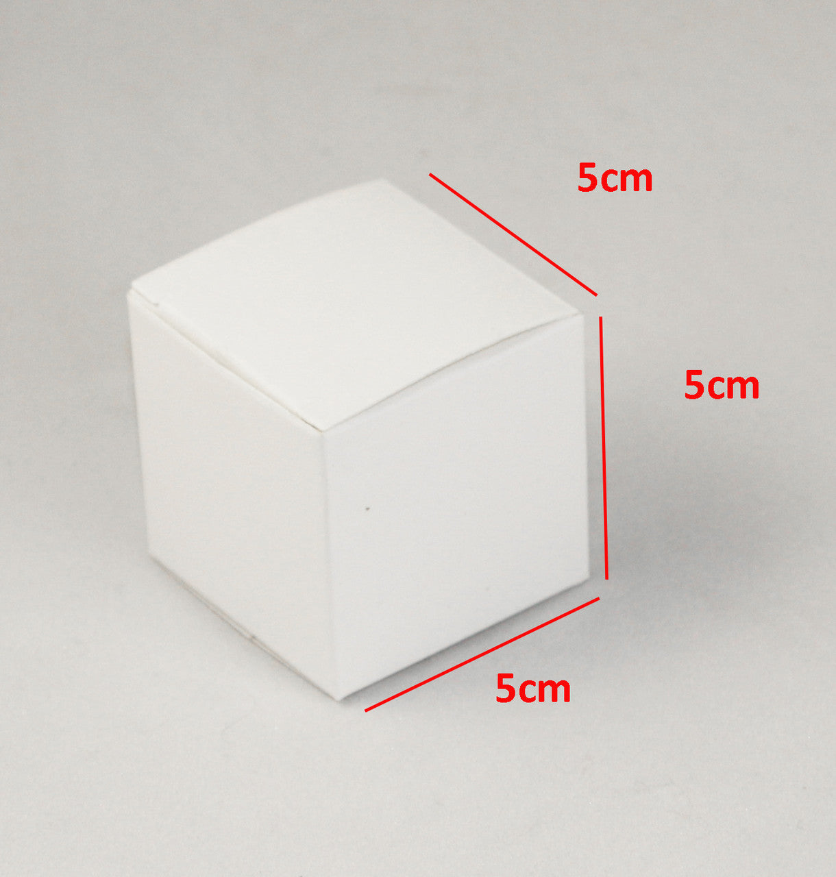 10 pk White Cube Gift Box ( 5x 5 x 5 cm) Folding Packaging for Favors  &  Jewelry