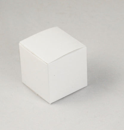 10 pk White Cube Card Gift Box (8x8x8cm): Folding Packaging for Favors/Gifts