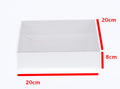 10 pk White Square Gift Box (20 x 20 x 8 cm) w/ Clear Lid for Hampers & Retail - SuperSaverAU - view 2