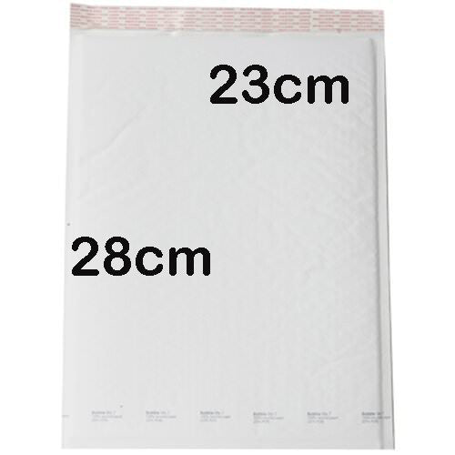 50 Pack White Bubble Padded Envelopes - 28x23cm Self Seal