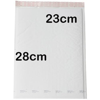 50 Pack White Bubble Padded Envelopes - 28x23cm Self Seal