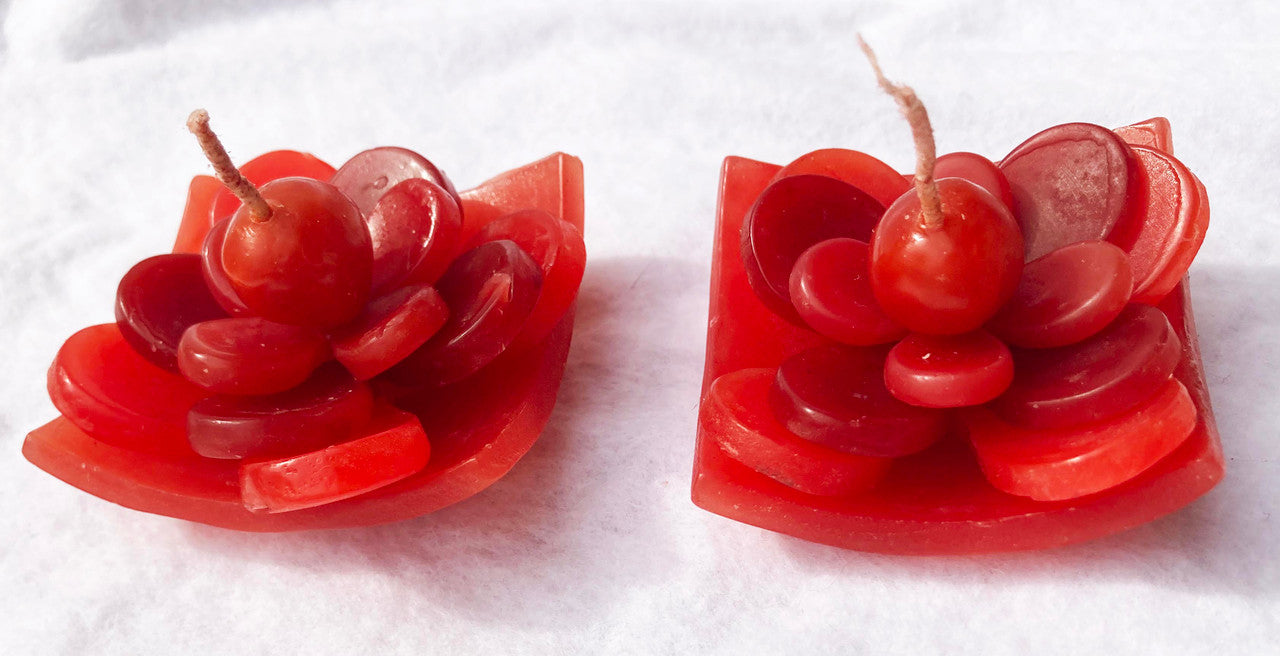 Premium Red Lotus Floating Candles Gift Box Set - 2 Pack