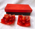 Premium Red Lotus Floating Candles Gift Box Set - 2 Pack