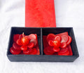 Premium Red Lotus Floating Candles Gift Box Set - 2 Pack