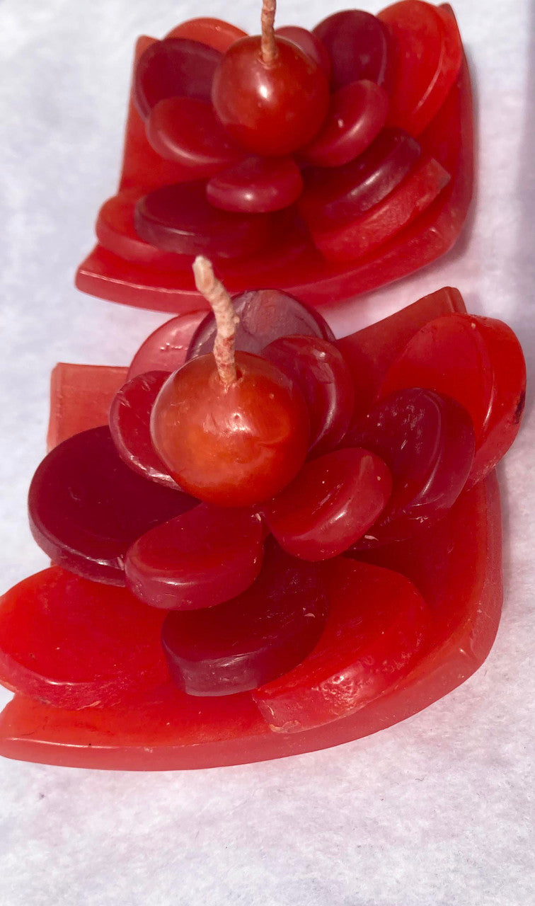 Premium Red Lotus Floating Candles Gift Box Set - 2 Pack