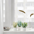 Premium Artificial Herb Potted Plants in White Pots - 3 Pack