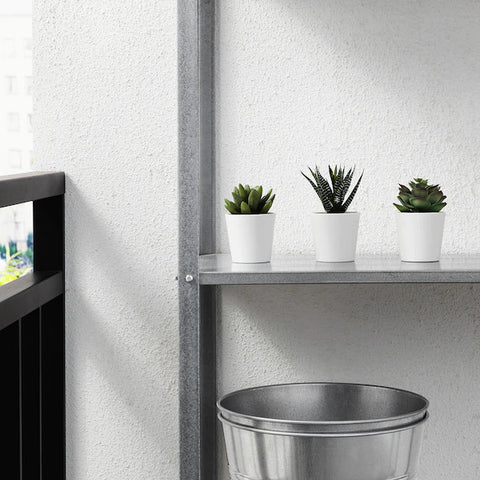 3 Pack of Artificial Succulent Plants in 6cm White Pots - No Watering Needed - SuperSaverAU - view 2