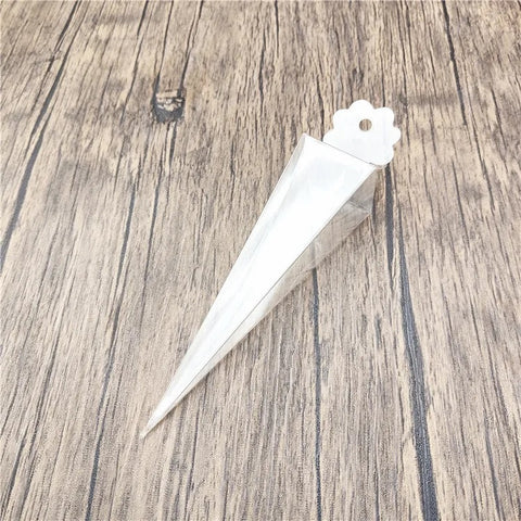 50 Pack of Clear Pyramid Triangle Shaped Small Clear Gift Box - Bomboniere Jewelry Gift Party Favor Model Candy Chocolate Soap Box - SuperSaverAU - view 1