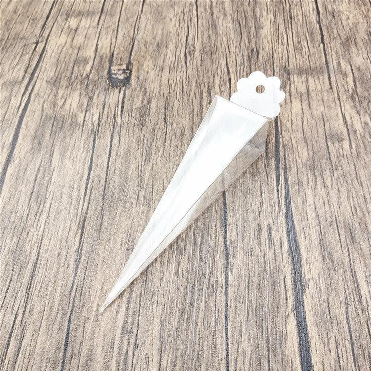 50 Pack of Clear Pyramid Triangle Shaped Small Clear Gift Box - Bomboniere Jewelry Gift Party Favor Model Candy Chocolate Soap Box - SuperSaverAU - view 1