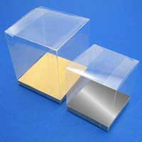 Premium Clear PVC Cube Display Boxes - 10cm, 50 Pack