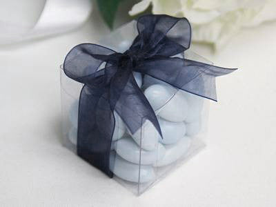 Clear PVC 8cm Cube Gift Boxes - 50 Pack for Weddings & Events