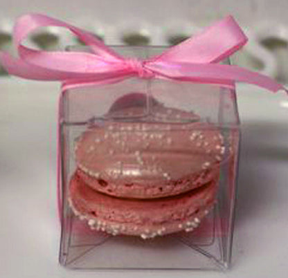 Clear PVC 8cm Cube Gift Boxes - 50 Pack for Weddings & Events