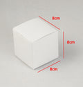 50 Pack of White 8x8x8cm Square Cube Card Gift Box - Folding Packaging Small rectangle/square Boxes for Wedding Jewelry Gift Party Favor Model Candy Chocolate Soap Box - SuperSaverAU - view 2