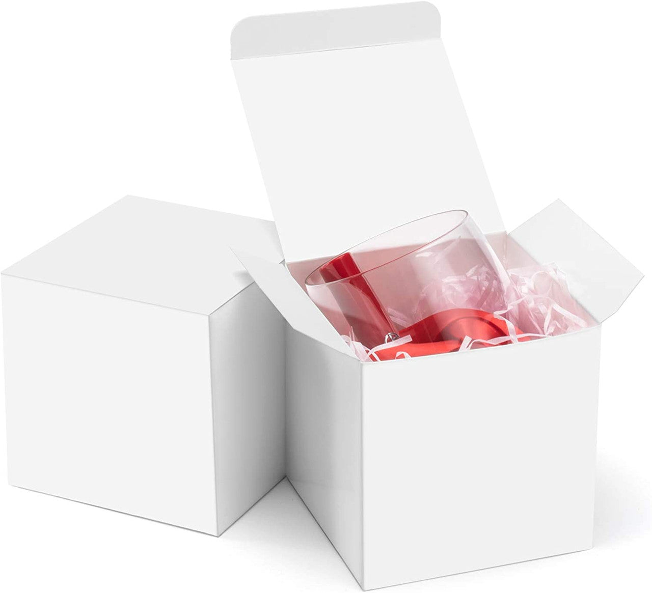 50 Pack of White 8x8x8cm Square Cube Card Gift Box - Folding Packaging Small rectangle/square Boxes for Wedding Jewelry Gift Party Favor Model Candy Chocolate Soap Box - SuperSaverAU - view 5