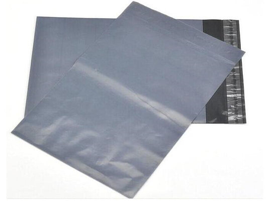 50 Pack Large Grey Plastic Mailing Satchels 600x450mm - Self Seal