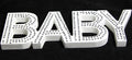 White Baby Nursery Sign Plaque Plate 30cm with Diamante Crystals - Newborn Gift - SuperSaverAU - view 2