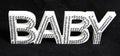 White Baby Nursery Sign Plaque Plate 30cm with Diamante Crystals - Newborn Gift - SuperSaverAU - view 3