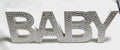 White Baby Nursery Sign Plaque Plate 30cm with Diamante Crystals - Newborn Gift - SuperSaverAU - view 4