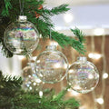 50 Wholesale Pack Glass Bauble 8cm Diameter Round Clear with Silver Cap - table or tree centrepice personal memory theme craft gift - SuperSaverAU - view 5